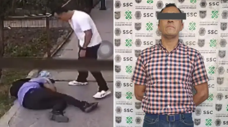 Detienen a hombre que asaltó y golpeó brutalmente a joven en Coyoacán
