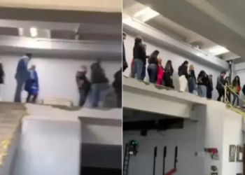 Escaleras sin barandal en el Metro Ciudad Deportiva causan alarma