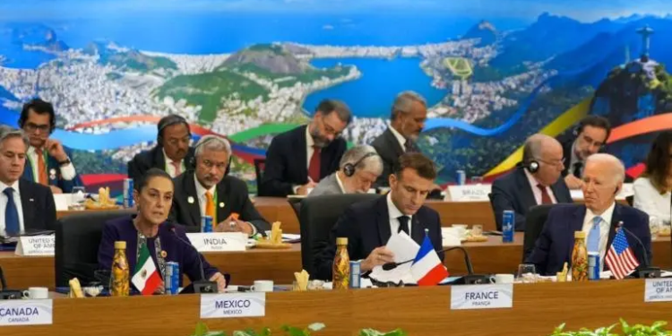 Sheinbaum se reúne en el G20 con Biden y Macron