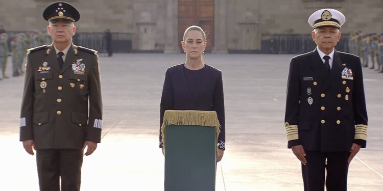 Sheinbaum encabeza ceremonia en memoria de víctimas de los sismos de 1985 y 2017