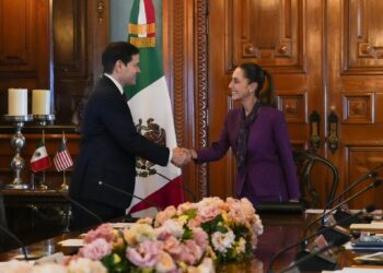 Marco Rubio se reúne con Claudia Sheinbaum en Palacio Nacional
