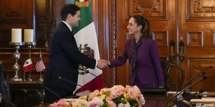 Marco Rubio se reúne con Claudia Sheinbaum en Palacio Nacional