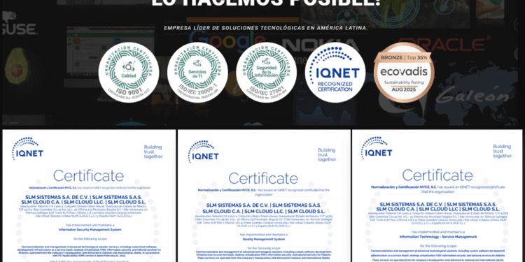 SLM Cloud obtiene la Trinorma ISO en cinco países y refuerza su liderazgo tecnológico en la región