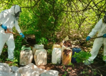 Aseguran 13 áreas de concentración de químicos y un narcolaboratorio en Sinaloa