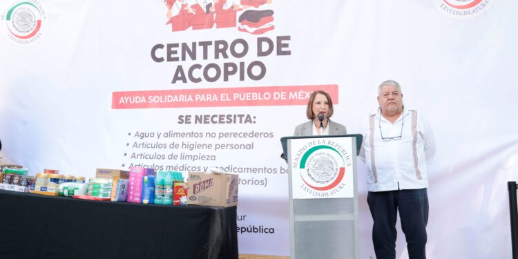 Instalación del Centro de Acopio para ayuda a damnificados por lluvias