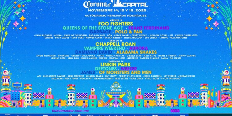 Corona Capital 2025 sigue creciendo para ti: Cannons, Arny Magret y Real Estate se suman al cartel