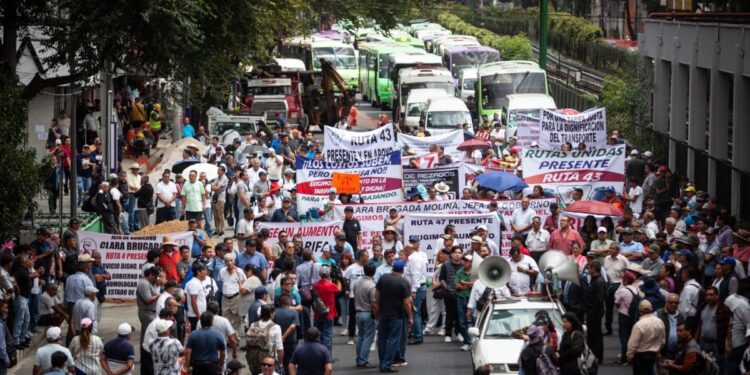 Transportistas y campesinos encabezan las movilizaciones en CDMX