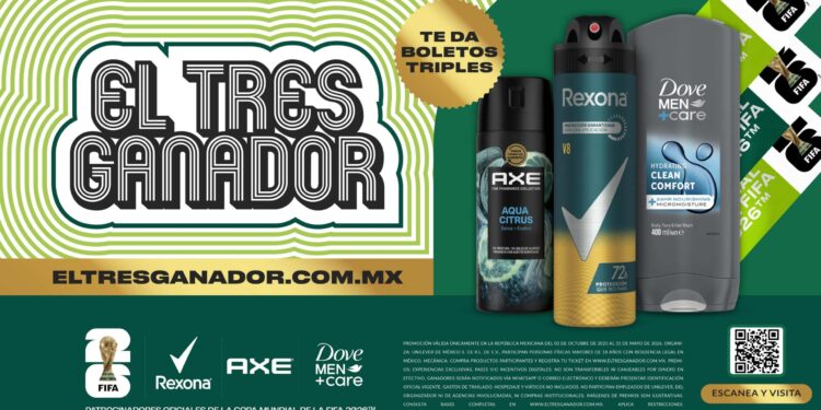 Rexona, Axe y Dove regalan 184 pases triples para la Copa Mundial de la FIFA 2026™ en México