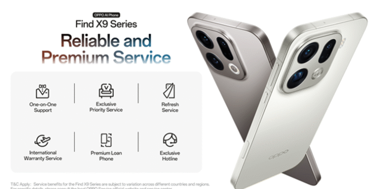 OPPO Find X9 establece un nuevo referente en experiencias de gama alta con servicios al cliente mejorados