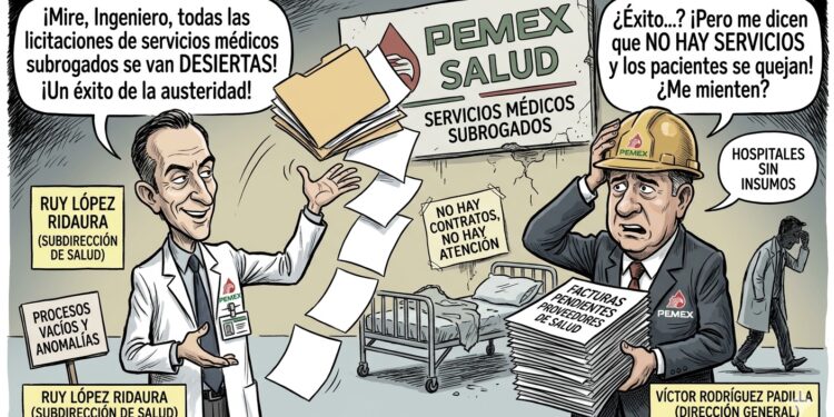 LE MIENTE RUY LÓPEZ RIDAURA A VÍCTOR RODRÍGUEZ PADILLA Y A PEMEX; “DESIERTAS” TODAS LAS LICITACIONES PARA SERVICIOS MÉDICOS SUBROGADOS