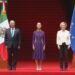Representantes de la Unión Europea arriban a Palacio Nacional para participar en la cumbre bilateral con México