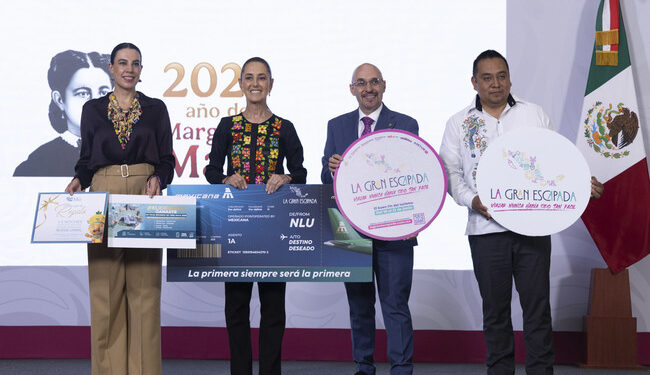 Con la gran escapada hay descuentos para viajar todo el año: Presidenta obsequiará 6 viajes dobles al sureste para los papás de México