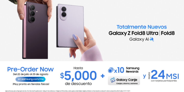 Samsung inicia la preventa en México de los nuevos Galaxy Z Fold8 Ultra, Galaxy Z Fold8 y Galaxy Z Flip8