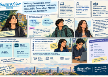 Ventas y tecnología, entre los empleos con mayor crecimiento hacia 2030; Generation México responde con formación